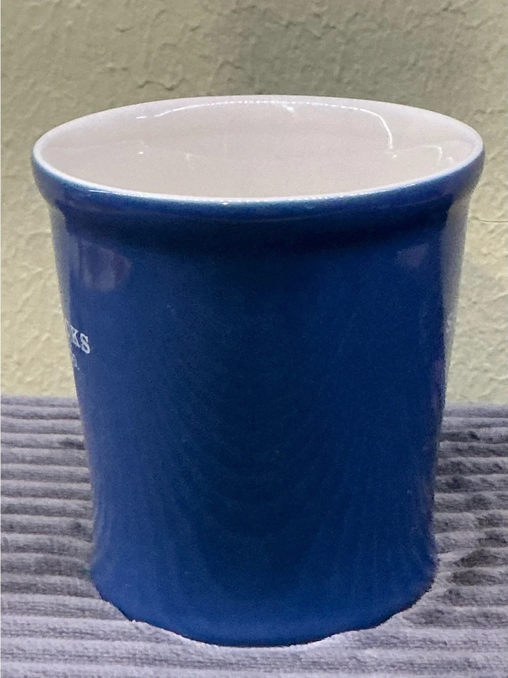 Vintage Starbucks Coffee Mug Est 1971 Barista Series Cobalt Blue White Font Cup